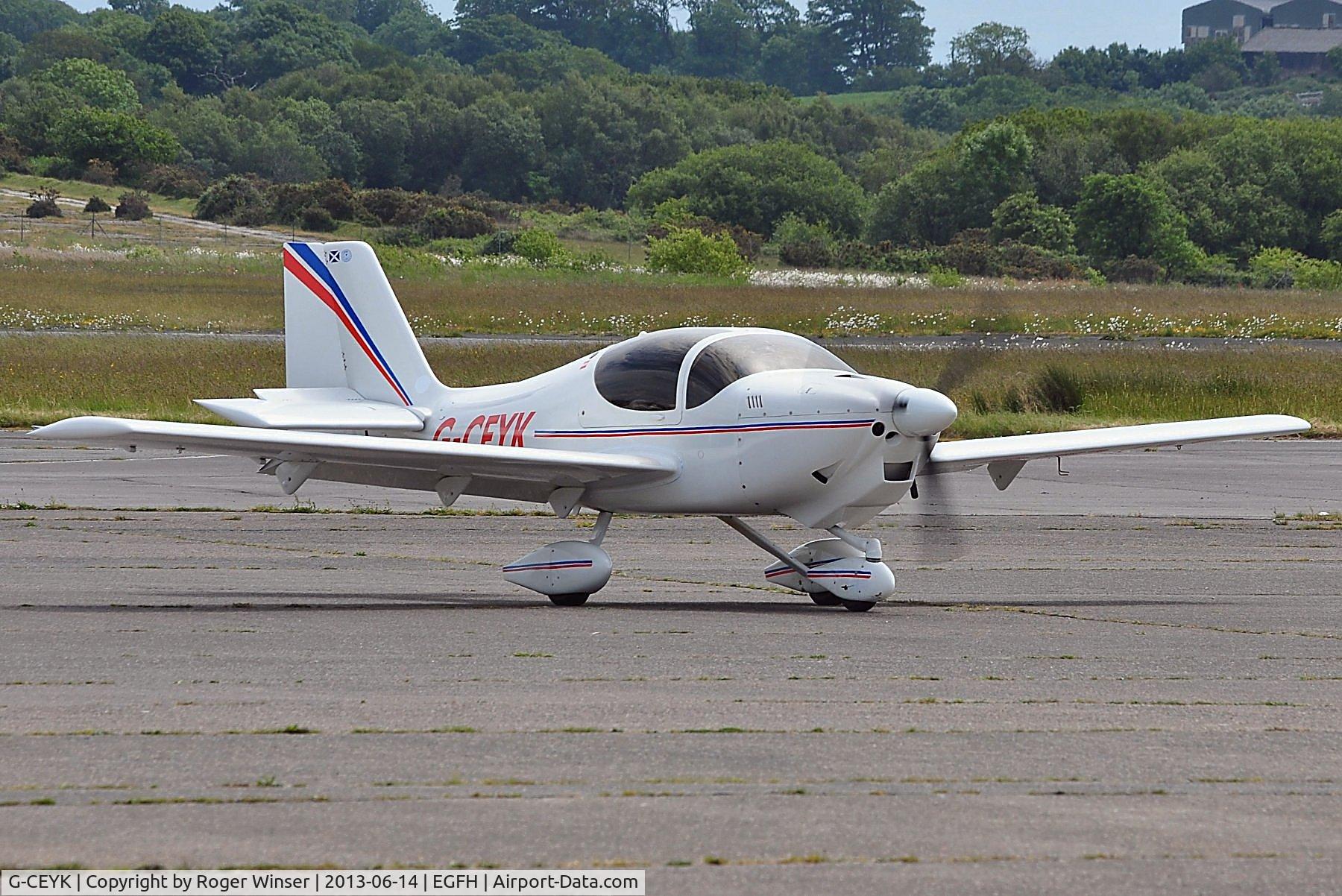 G-CEYK, 2008 Europa XS Tri-Gear C/N PFA 247-14476, Visiting Europa XS taxying to holding point.