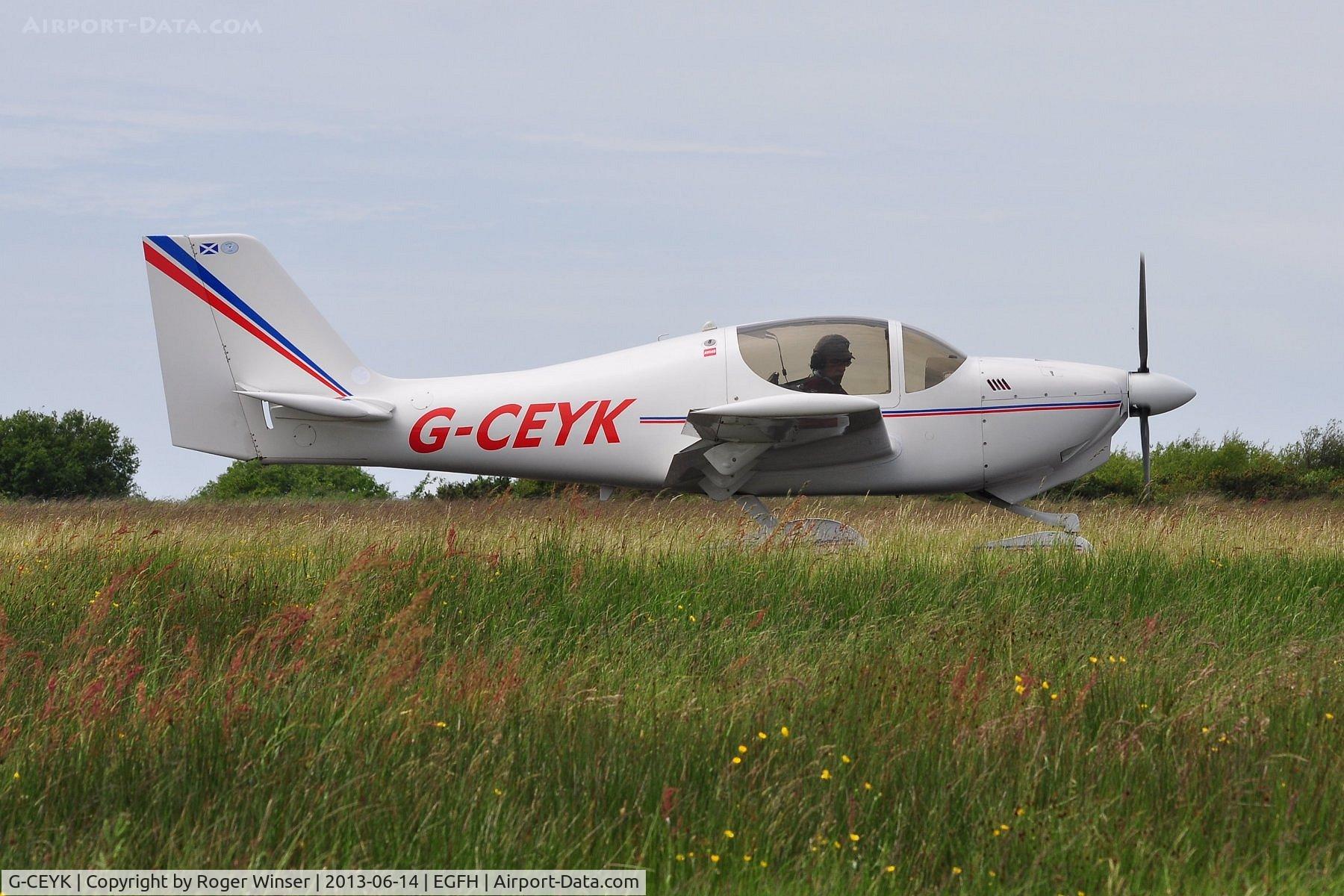 G-CEYK, 2008 Europa XS Tri-Gear C/N PFA 247-14476, Visiting Europa XS holding prior to departure.