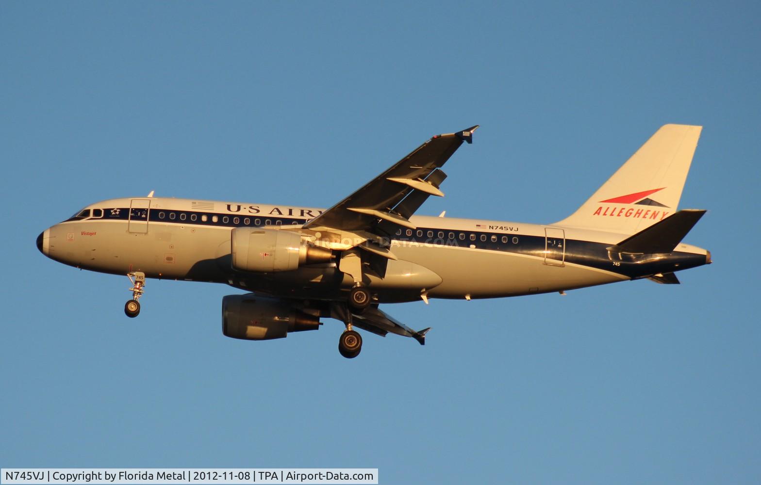 N745VJ, 2000 Airbus A319-112 C/N 1289, USAirways 