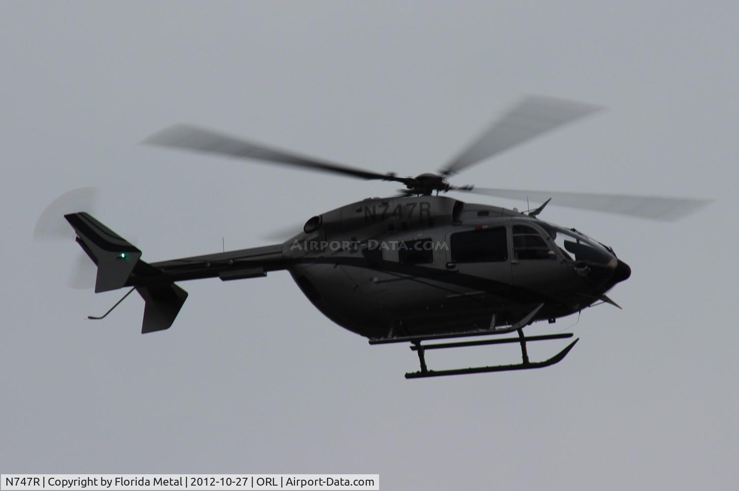 N747R, Eurocopter EC-135P-2 C/N 0466, EC 135 arriving near dark