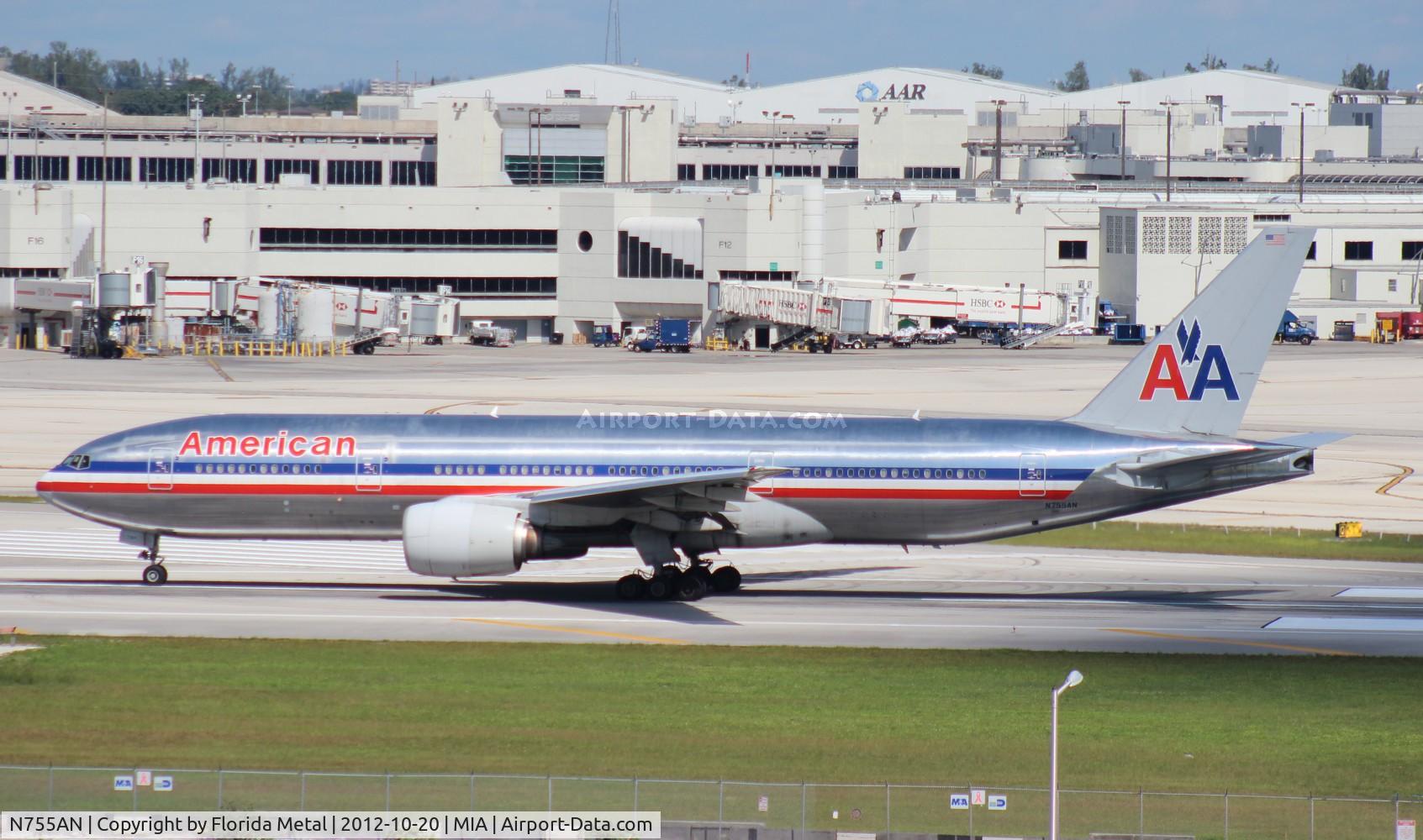 N755AN, 2001 Boeing 777-223 C/N 30263, American 777
