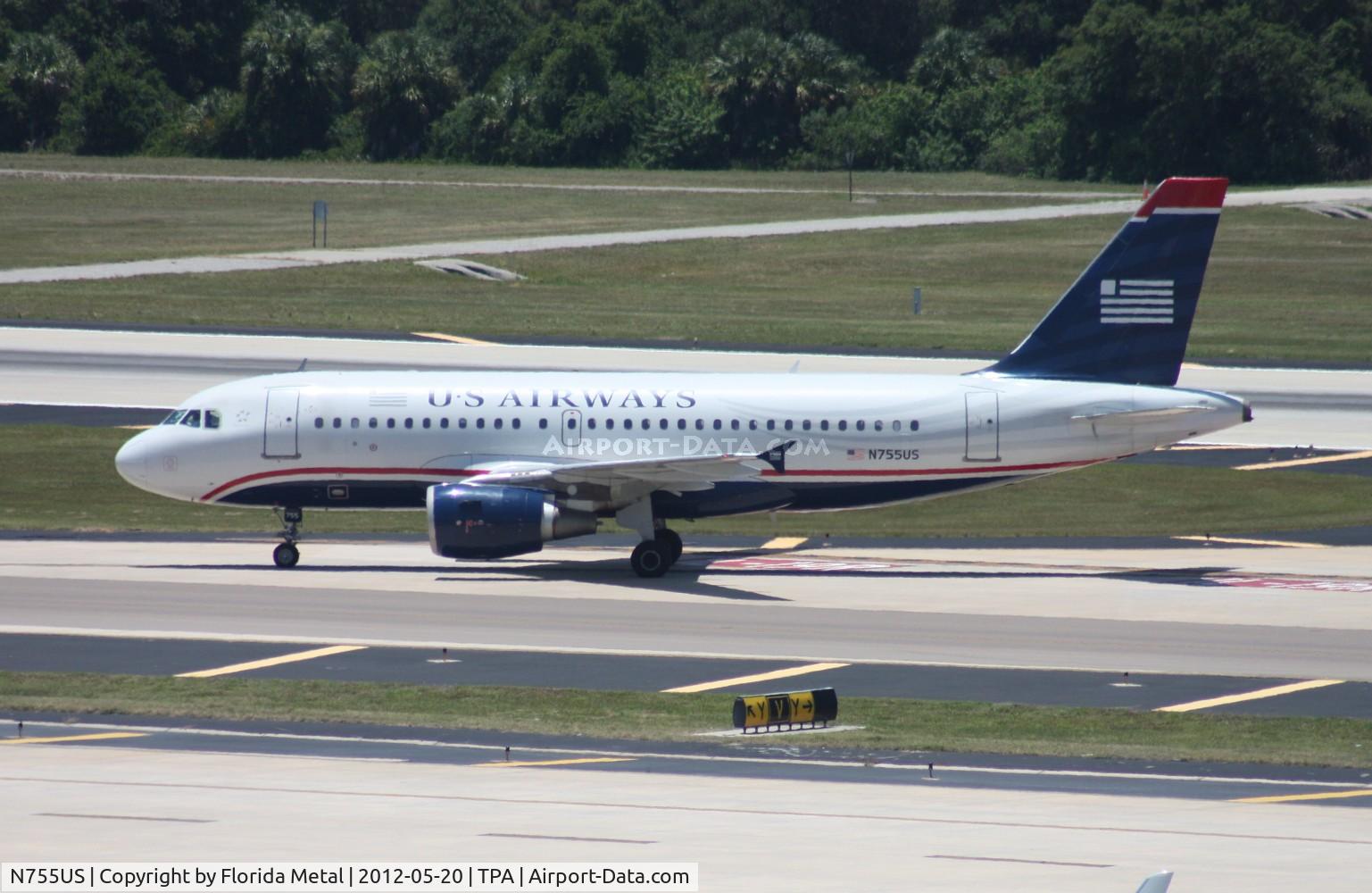 N755US, 2000 Airbus A319-112 C/N 1331, US Airways A319