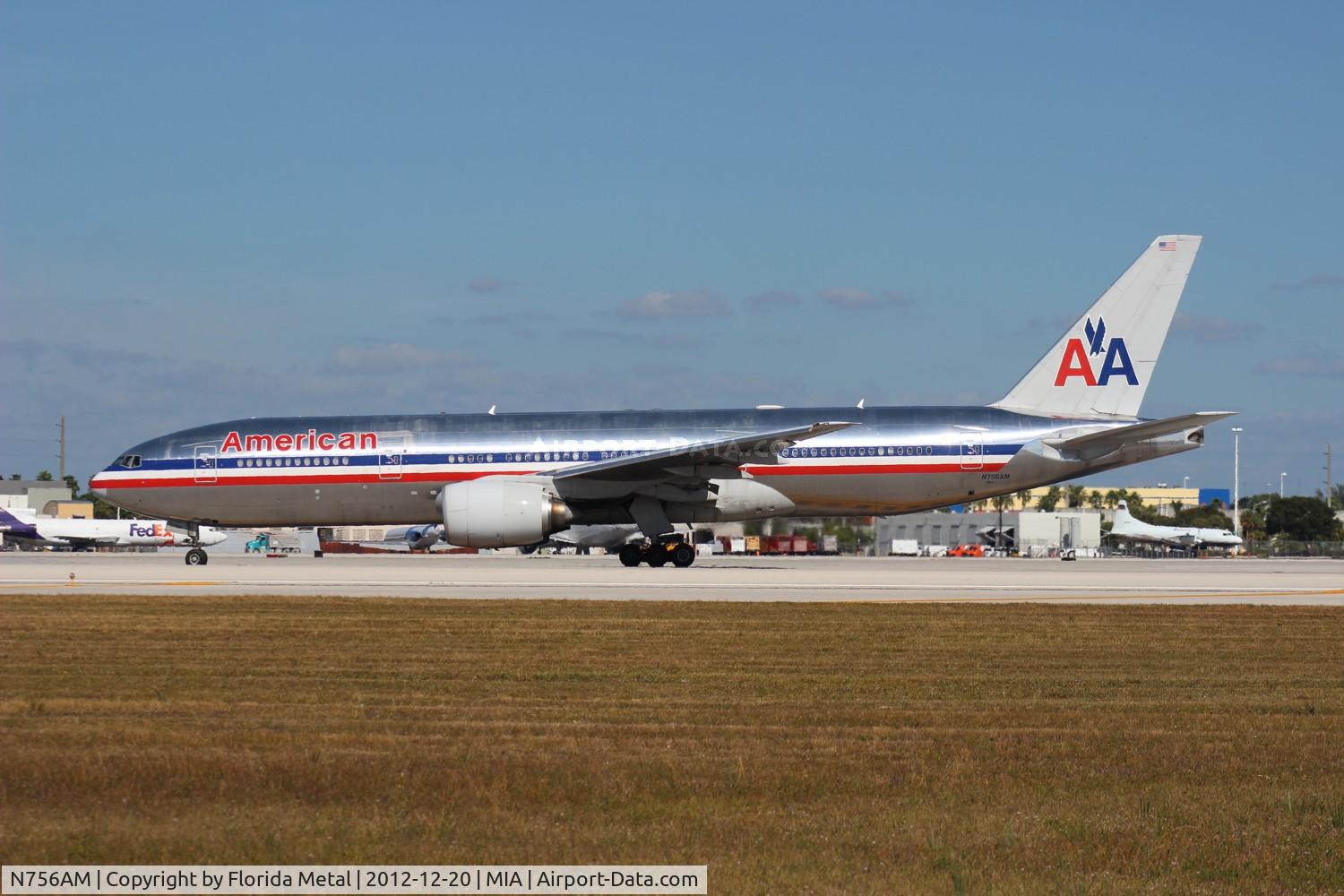 N756AM, 2001 Boeing 777-223 C/N 30264, American 777