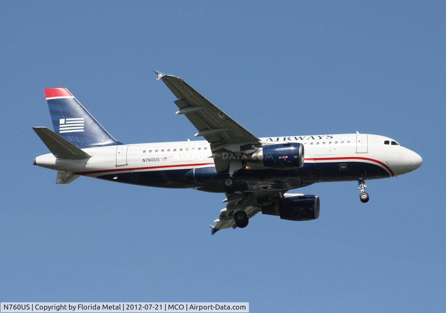 N760US, 2000 Airbus A319-112 C/N 1354, US Airways A319
