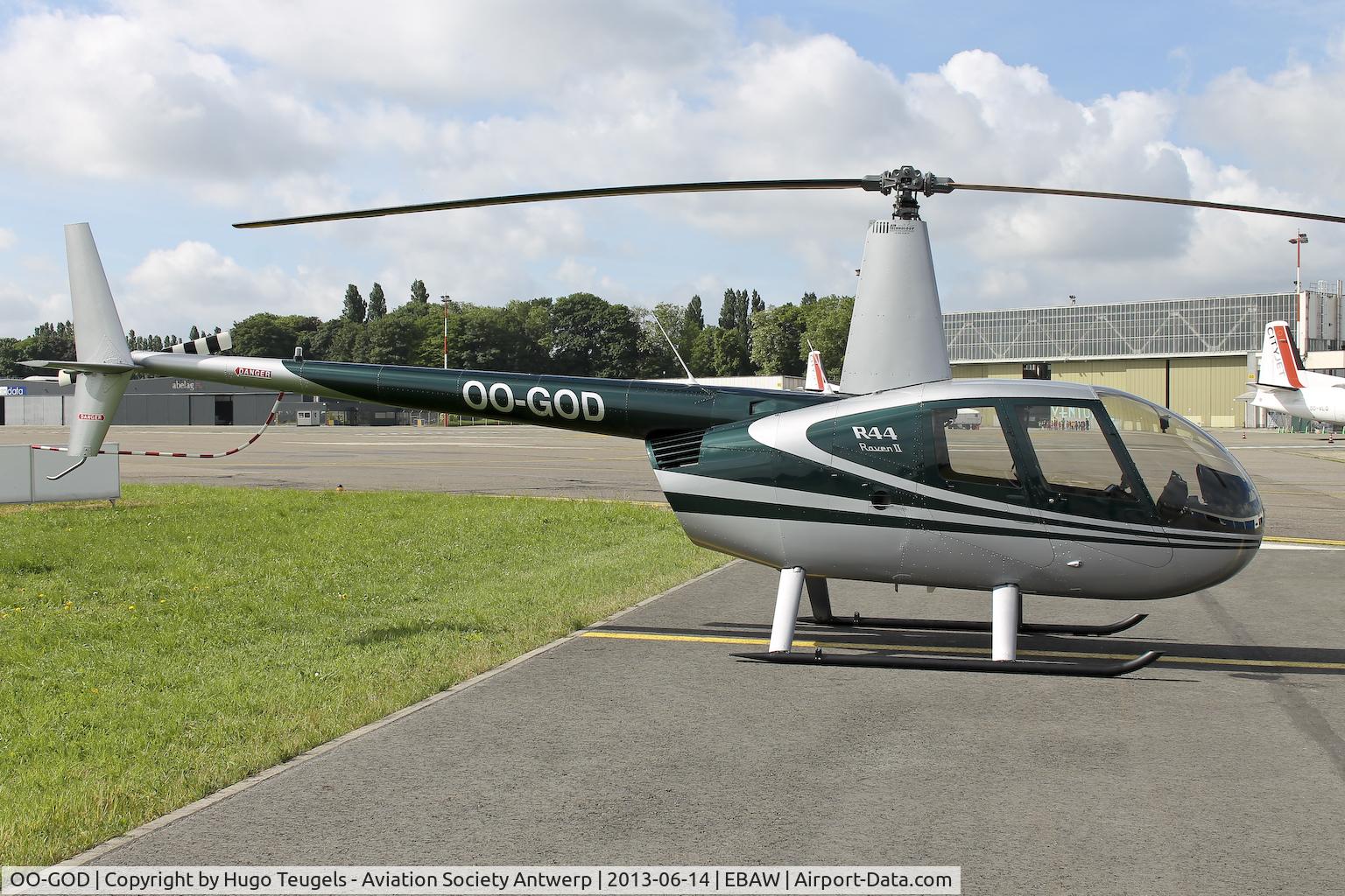 OO-GOD, 2012 Robinson R44 Raven II C/N 13320, first visit at Antwerp