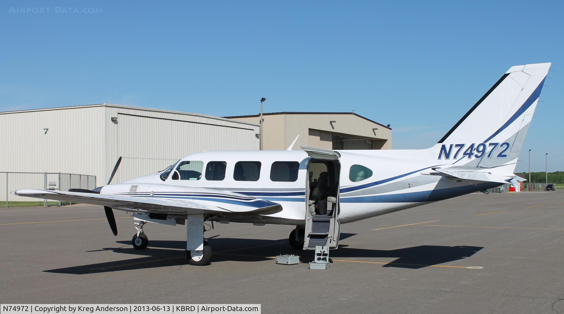 N74972, 1973 Piper PA-31-350 Chieftain C/N 31-7305123, Piper PA-31-350 Navajo Chieftain on the line in Brainerd, MN.