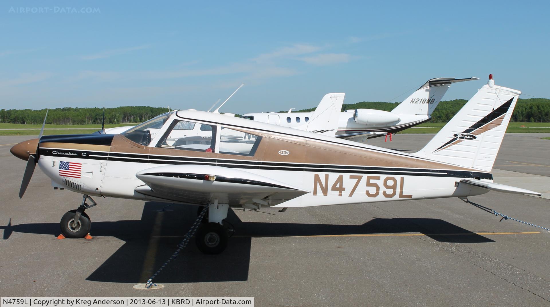 N4759L, 1967 Piper PA-28-180 C/N 28-4090, Piper PA-28-180 Cherokee on the line in Brainerd, MN.