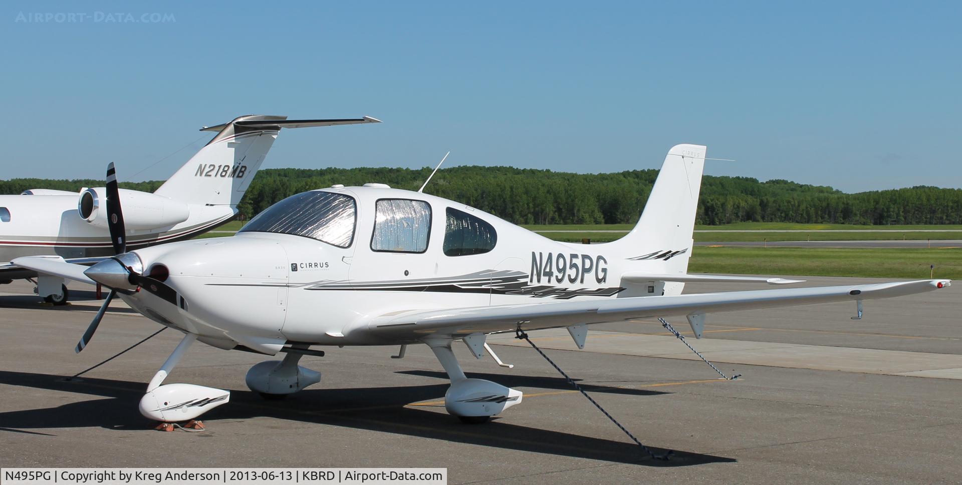 N495PG, 2008 Cirrus SR20 C/N 1954, Cirrus SR20 on the line in Brainerd, MN.