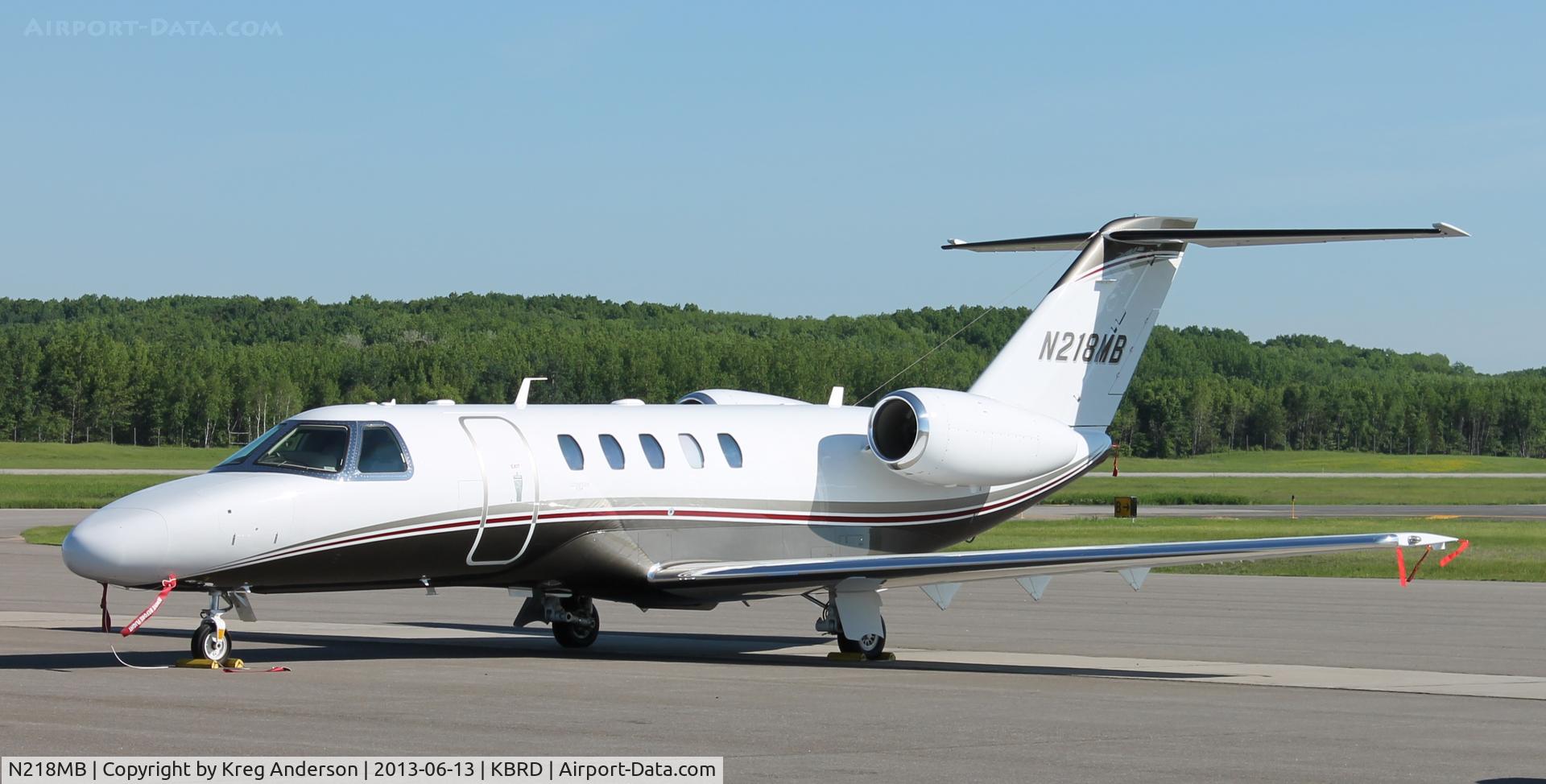 N218MB, 2012 Cessna 525C CitationJet CJ4 C/N 525C-0117, Cessna 525C CitationJet on the ramp in Brainerd, MN.