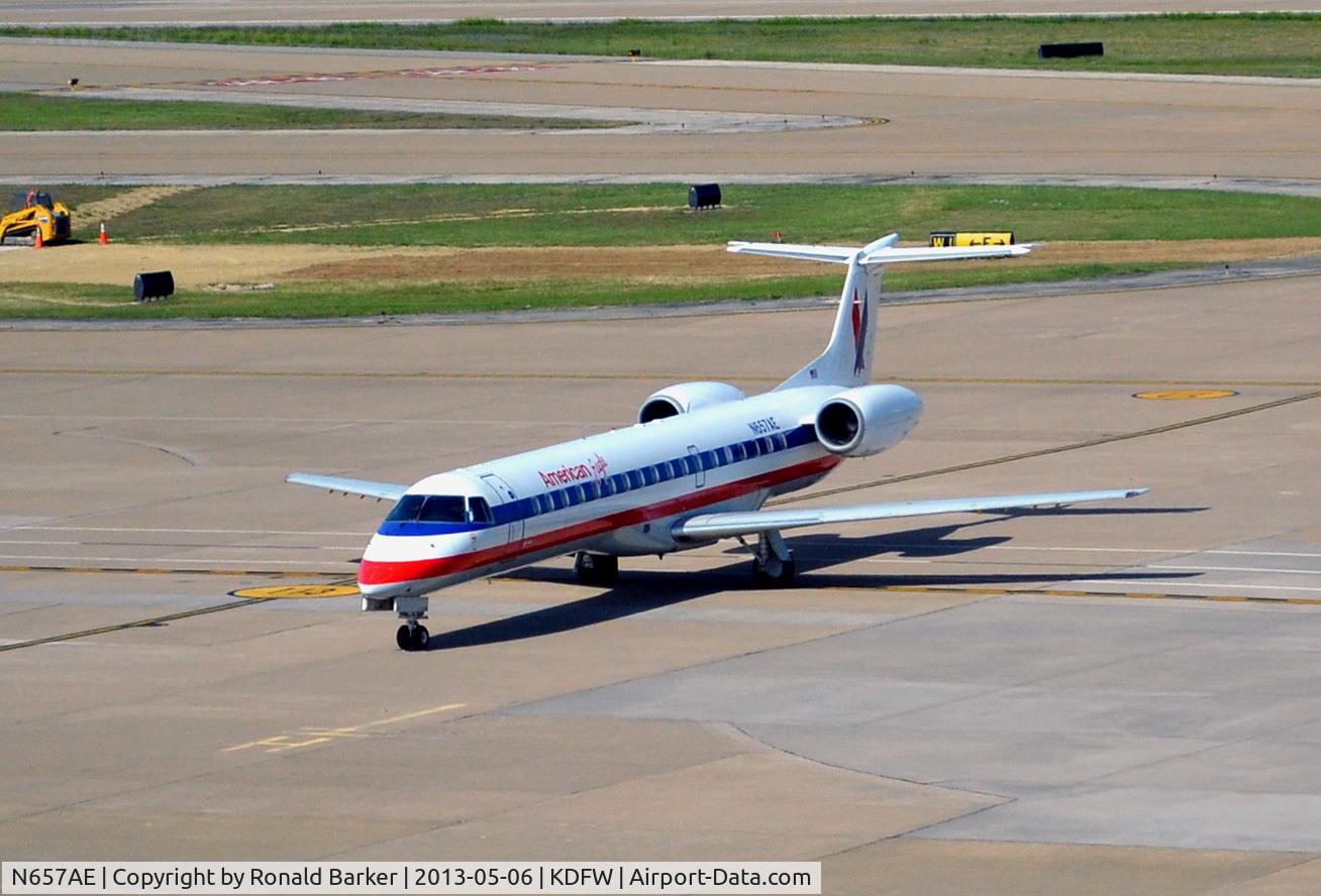 N657AE, 2003 Embraer ERJ-145LR (EMB-145LR) C/N 145744, Taxi DFW