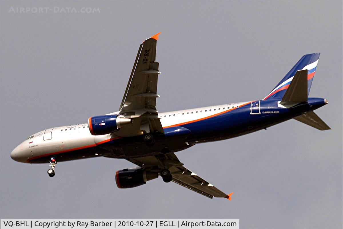 VQ-BHL, 2010 Airbus A320-214 C/N 4453, Airbus A320-214 [4453] (Aeroflot Russian Airlines) Home~G 27/10/2010