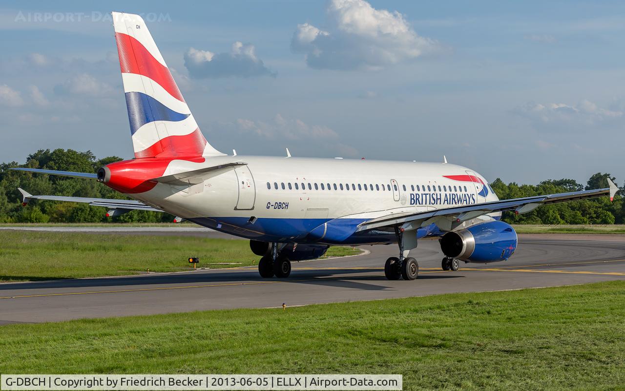 G-DBCH, 2006 Airbus A319-131 C/N 2697, holding point RW06