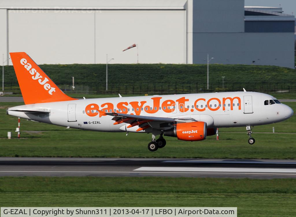 G-EZAL, 2006 Airbus A319-111 C/N 2754, Landing rwy 14R without 'Come On, Let's Fly' titles
