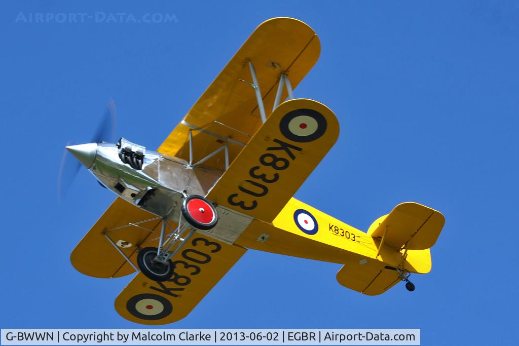 G-BWWN, 1998 Isaacs Fury II C/N PFA 011-10957, Isaacs Fury II at The Real Aeroplane Club's Jolly June Jaunt, Breighton Airfield, 2013.