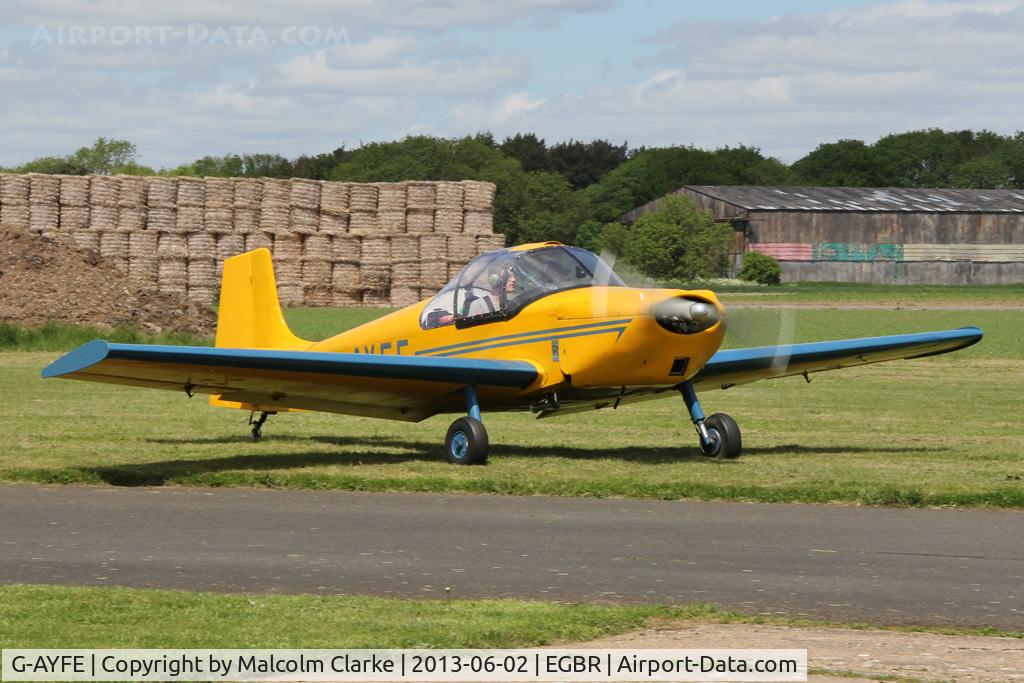 G-AYFE, 1971 Rollason Druine D-62C Condor C/N RAE/646, Rollason Druine D-62C Condor at The Real Aeroplane Company's Jolly June Jaunt, Breighton Airfield, 2013.