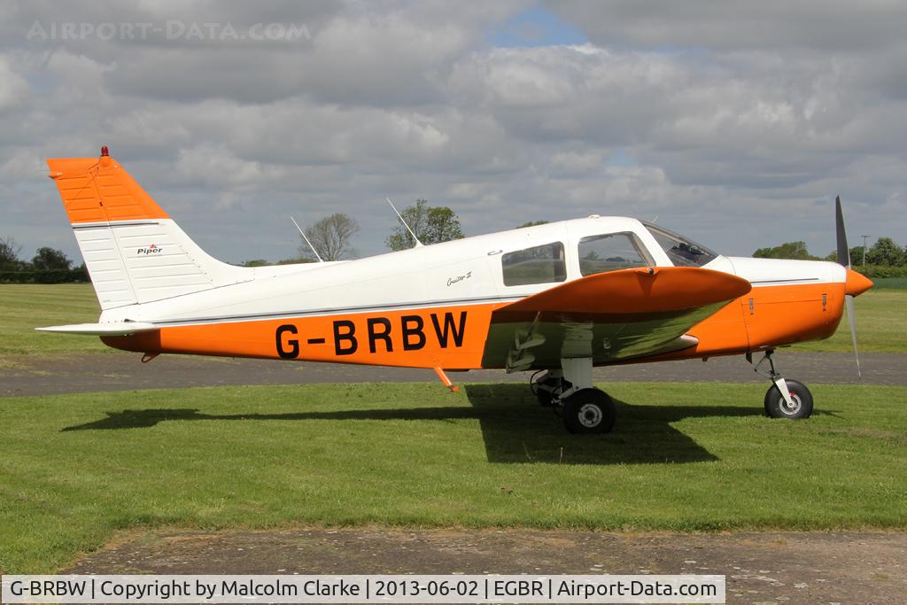 G-BRBW, 1974 Piper PA-28-140 Cherokee Cruiser C/N 28-7425153, Piper PA-28-140 Cherokee at The Real Aeroplane Club's Jolly June Jaunt, Breighton Airfield, 2013.