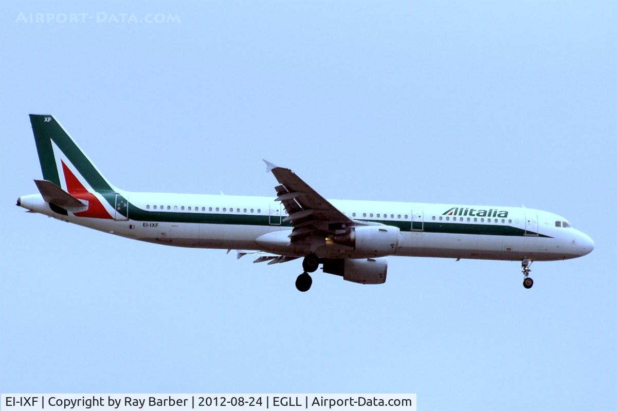 EI-IXF, 1995 Airbus A321-112 C/N 515, Airbus A321-112 [0515] (Alitalia) Home~G 24/08/2012. On approach 27L.