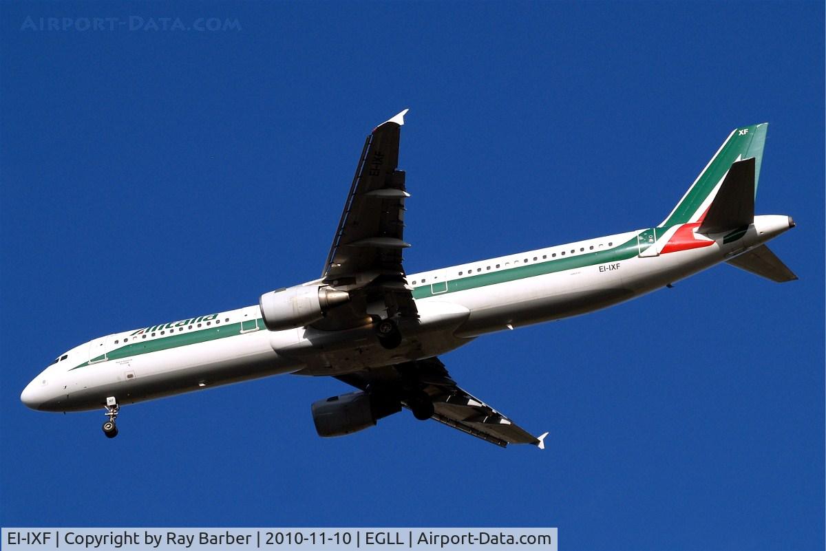 EI-IXF, 1995 Airbus A321-112 C/N 515, Airbus A321-112 [0515] (Alitalia) Home~G 10/11/2010. On approach 27R.