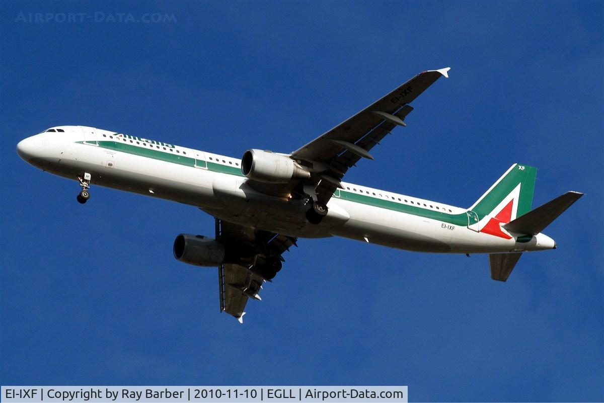 EI-IXF, 1995 Airbus A321-112 C/N 515, Airbus A321-112 [0515] (Alitalia) Home~G 10/11/2010. On approach 27R.