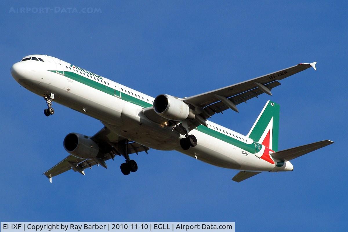 EI-IXF, 1995 Airbus A321-112 C/N 515, Airbus A321-112 [0515] (Alitalia) Home~G 10/11/2010. On approach 27R.