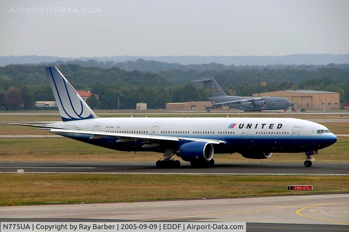 N775UA, 1995 Boeing 777-222 C/N 26947, Boeing 777-222 [26947] (United Airlines) Frankfurt~D 09/09/2005