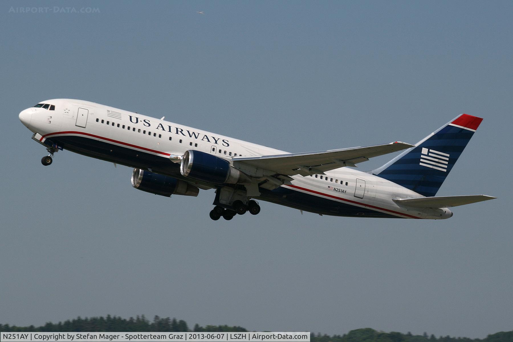 N251AY, 1990 Boeing 767-2B7 C/N 24764, US Airways B.767-200 @ZRH