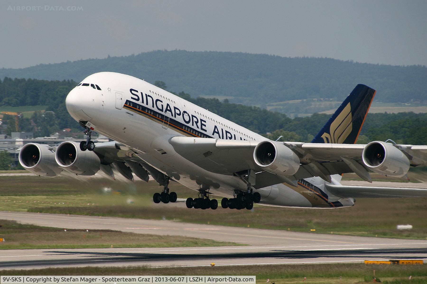 9V-SKS, 2012 Airbus A380-841 C/N 085, Singapore Airlines Airbus A380-800 @ZRH