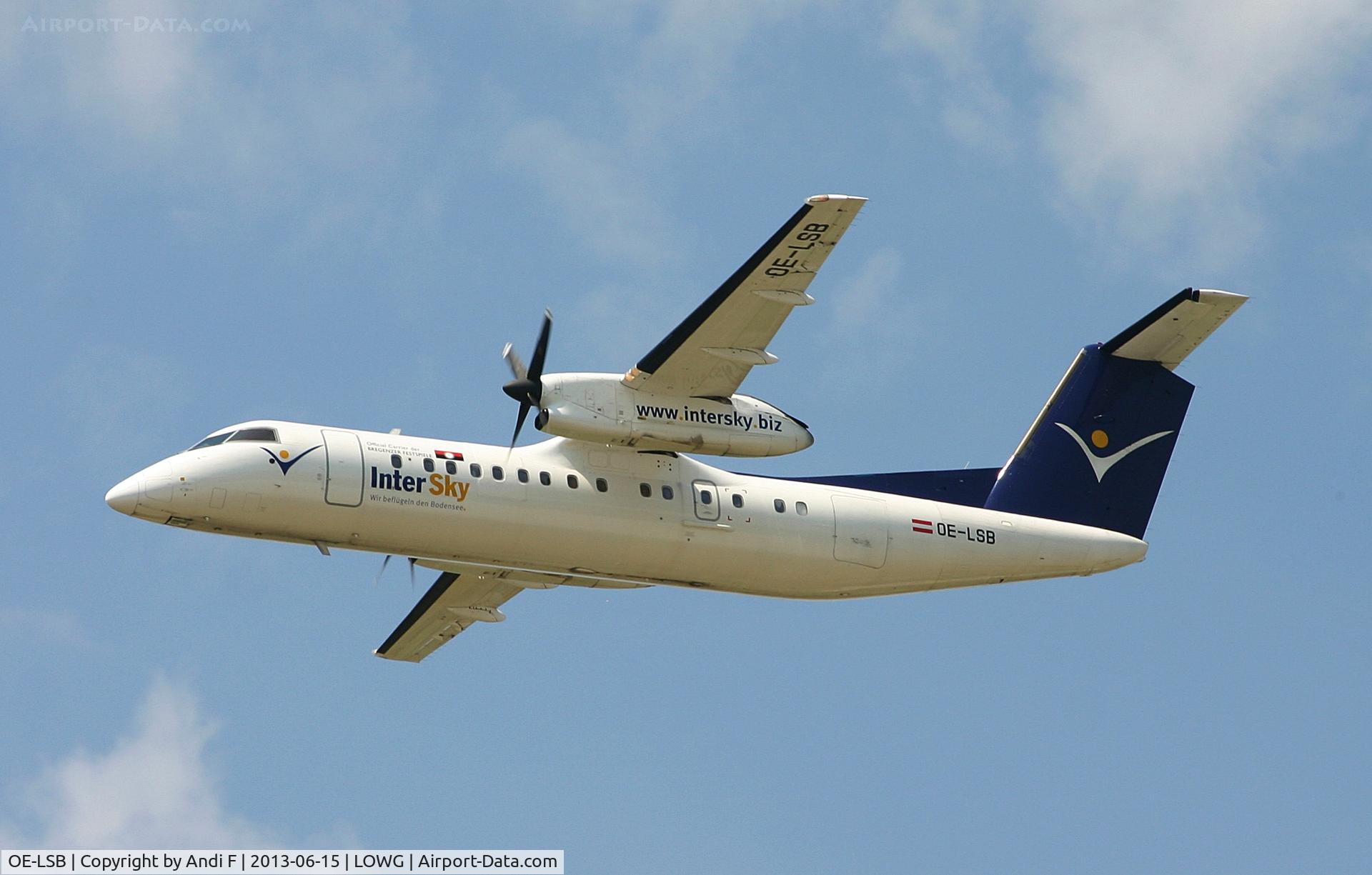 OE-LSB, 1998 De Havilland Canada DHC-8-314Q Dash 8 C/N 525, Intersky De Havilland Canada DHC-8-314Q