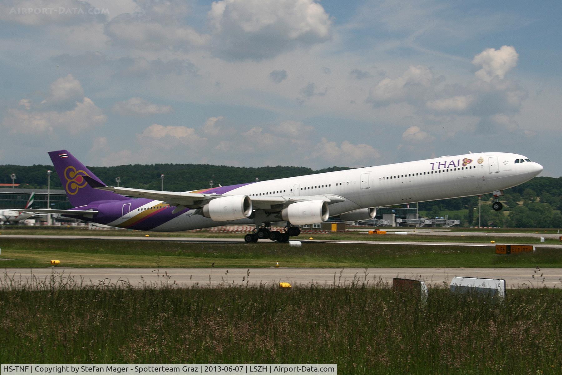 HS-TNF, 2008 Airbus A340-642 C/N 953, Thai Airbus A340-600 @ZRH