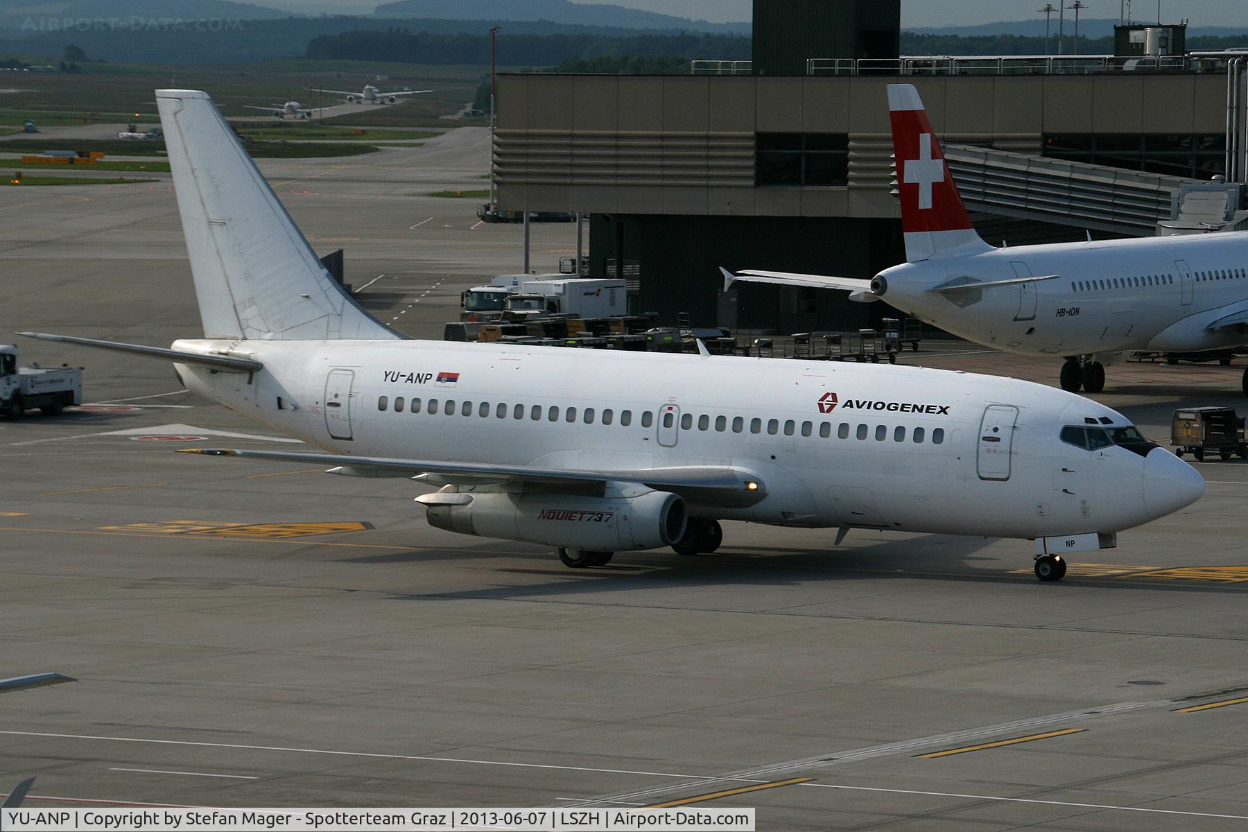 YU-ANP, 1987 Boeing 737-2K3 C/N 23912, Aviogenex B.737-200 @ZRH