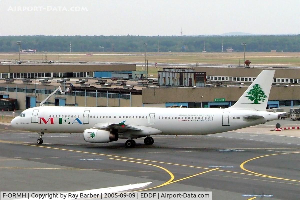 F-ORMH, 2003 Airbus A321-231 C/N 1967, Airbus A321-231 [1967] (Middle East Airlines) Frankfurt~D 09/09/2005