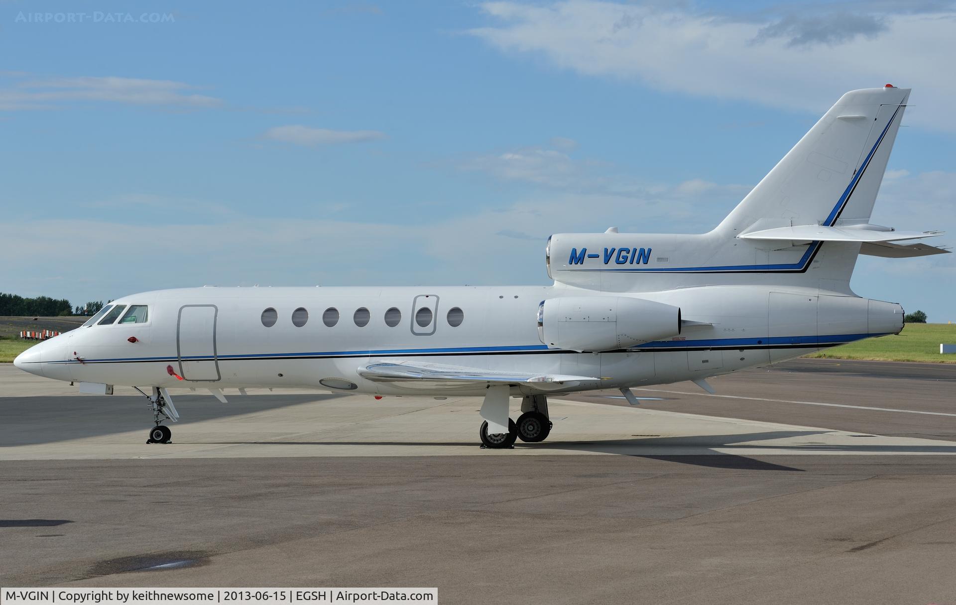 M-VGIN, 2001 Dassault Falcon 50EX C/N 320, Parked in the evening sunlight !