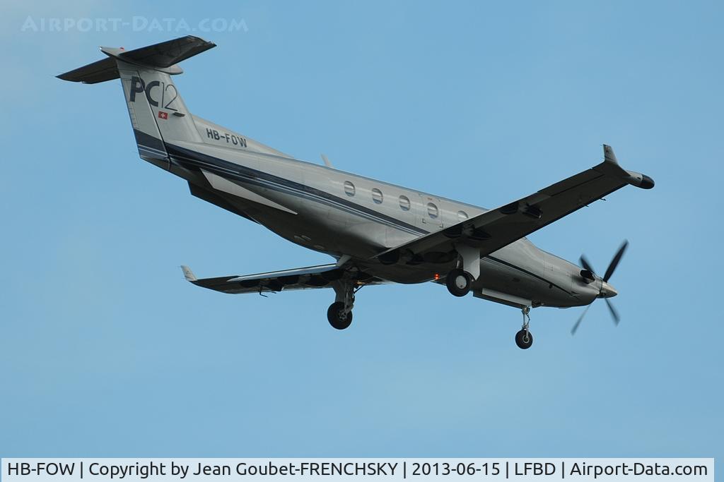 HB-FOW, 2001 Pilatus PC-12/45 C/N 411, Future Finance Corp, Zug.