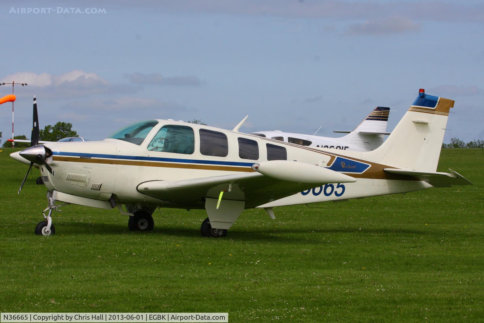 N36665, 1980 Beech A36 Bonanza 36 C/N E-1696, at AeroExpo 2013