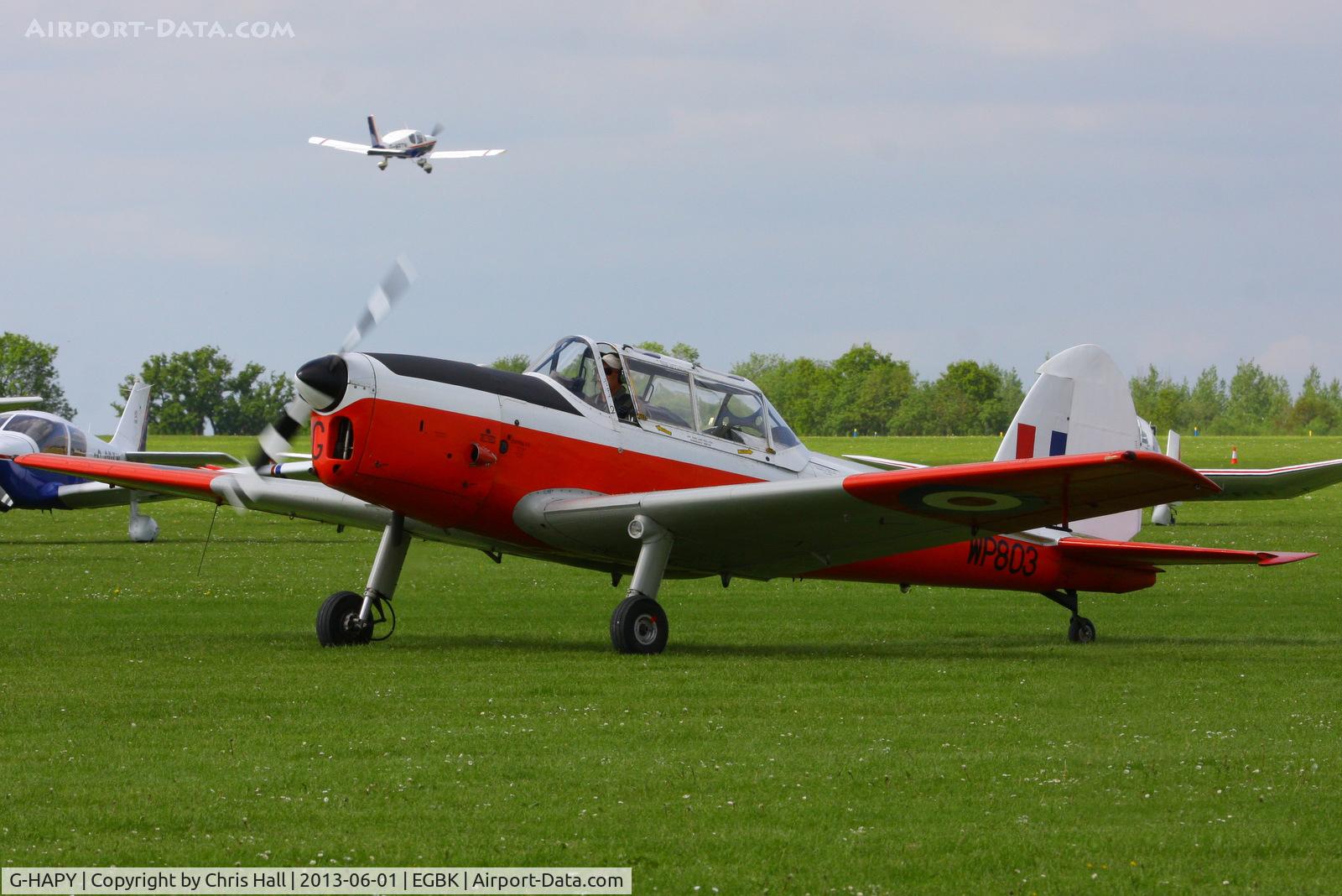 G-HAPY, 1952 De Havilland DHC-1 Chipmunk T.10 C/N C1/0697, at AeroExpo 2013
