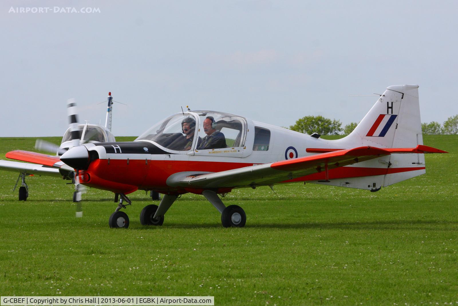 G-CBEF, 1974 Scottish Aviation Bulldog T.1 C/N BH120/286, at AeroExpo 2013