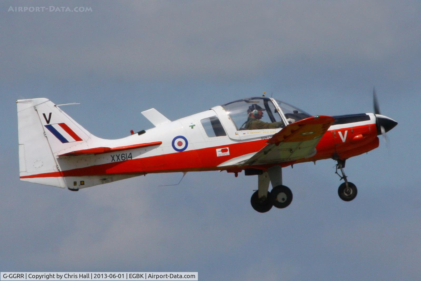 G-GGRR, 1974 Scottish Aviation Bulldog T.1 C/N BH120/272, at AeroExpo 2013
