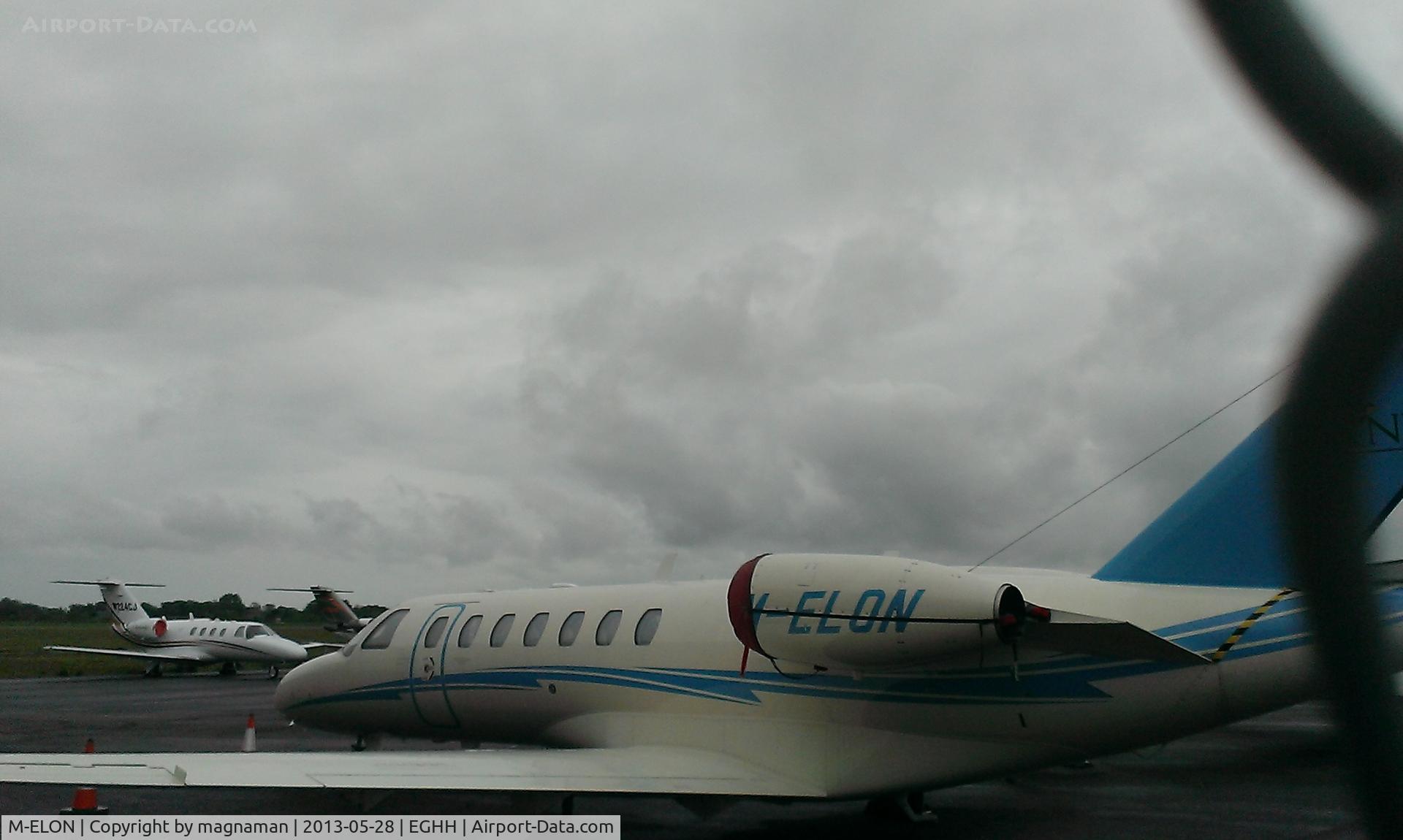 M-ELON, 2007 Cessna 525B CitationJet CJ3 C/N 525B-0148, Shot over fence as not tall enough to see clearly!!!