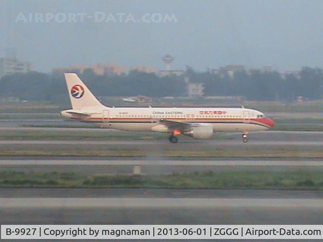 B-9927, 2013 Airbus A320-214 C/N 5527, SHame about window and quality of camera - but as none yet on system thought one better than none. Next time in CHina I will have better camera and update!!