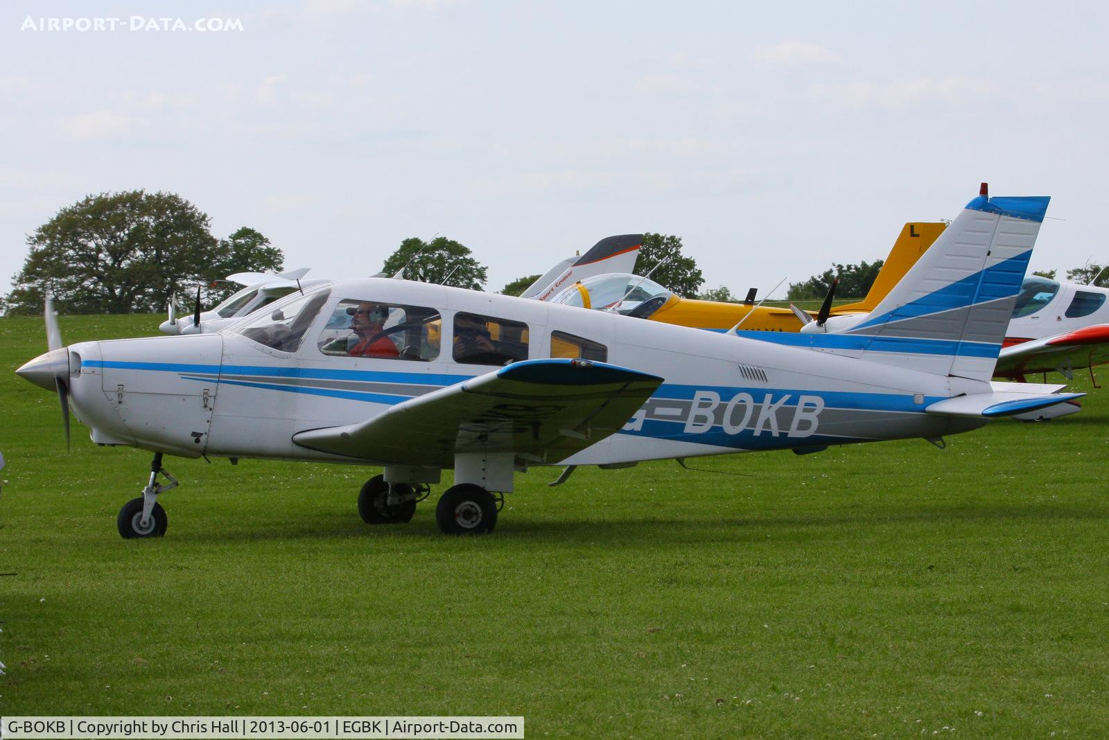 G-BOKB, 1982 Piper PA-28-161 Cherokee Warrior II C/N 28-8216077, at AeroExpo 2013