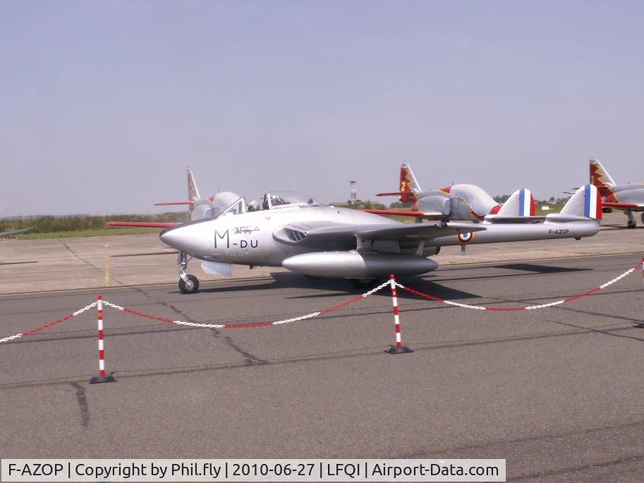 F-AZOP, De Havilland (FFA) Vampire FB.6 (DH-100) C/N 701, Open day cambrai
