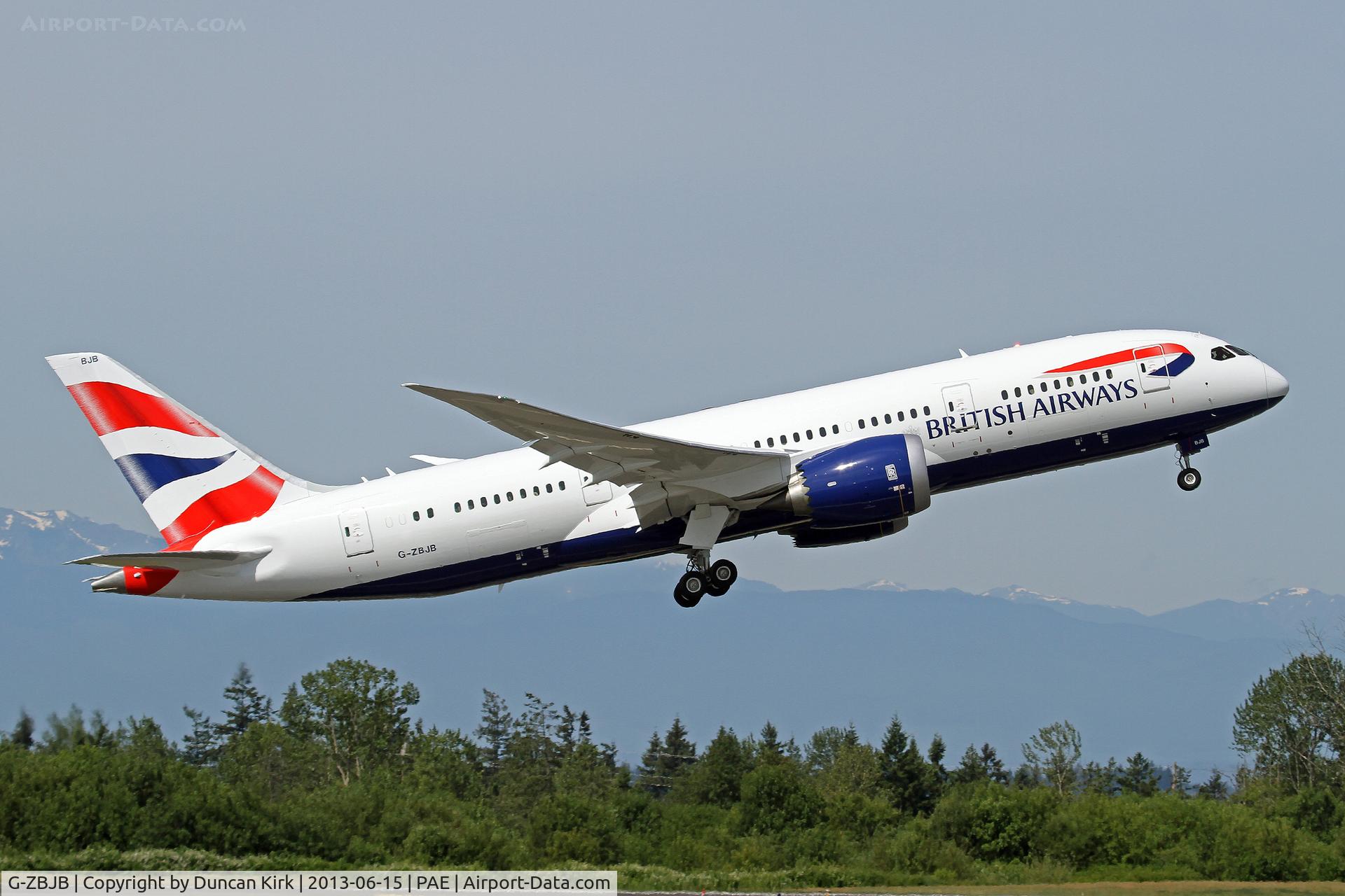 G-ZBJB, 2013 Boeing 787-8 Dreamliner C/N 38610, Off for another test flight