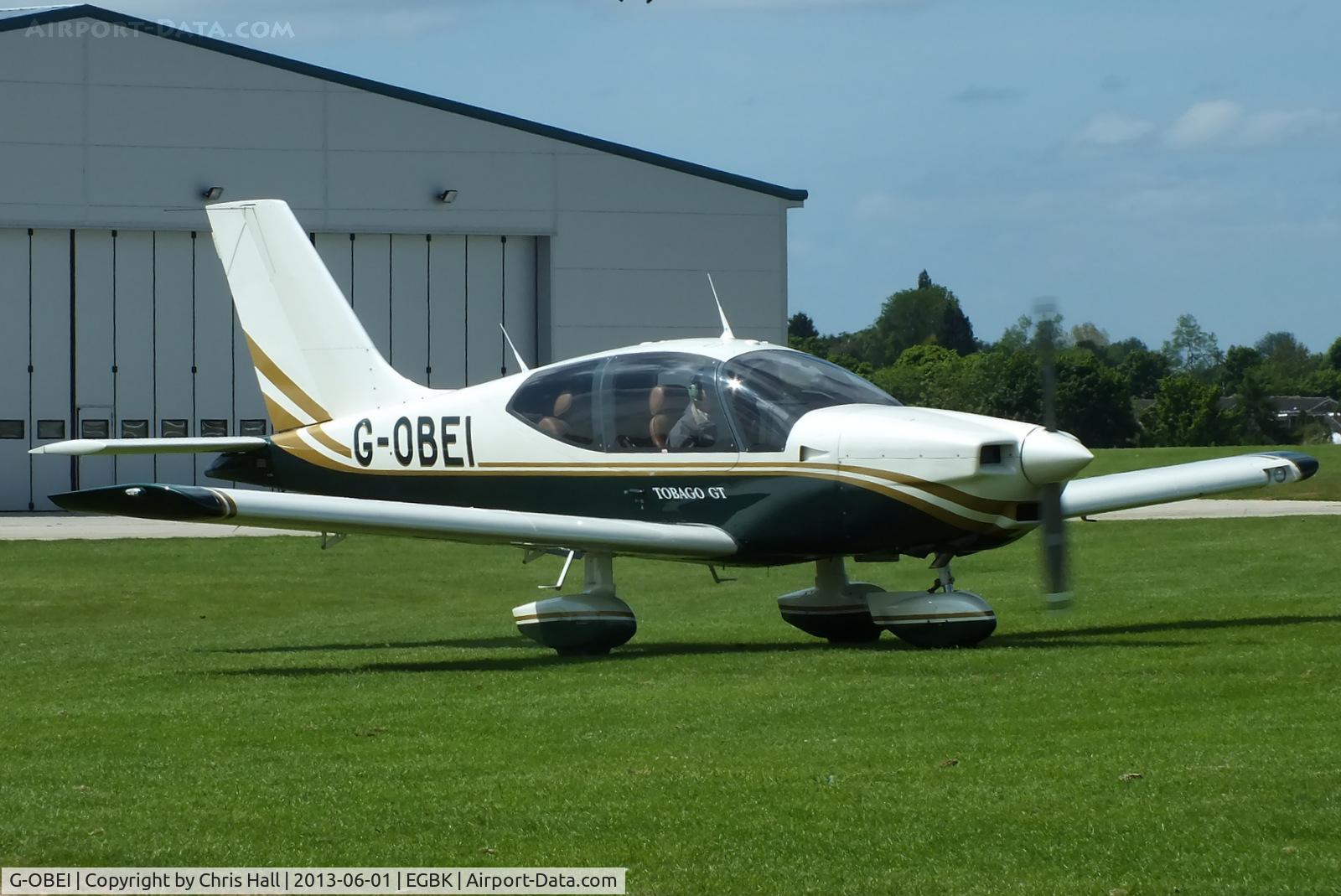G-OBEI, 2002 Socata TB-200 Tobago XL C/N 2096, at AeroExpo 2013