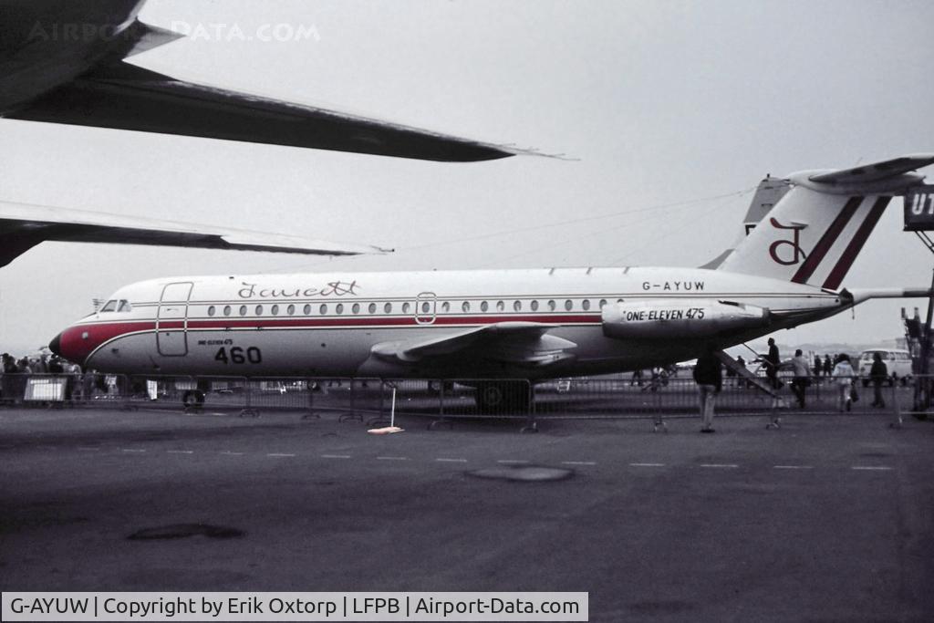 G-AYUW, 1971 BAC 111-476FM One-Eleven C/N BAC.239, G-AYUW at the Paris Air Show in 1971