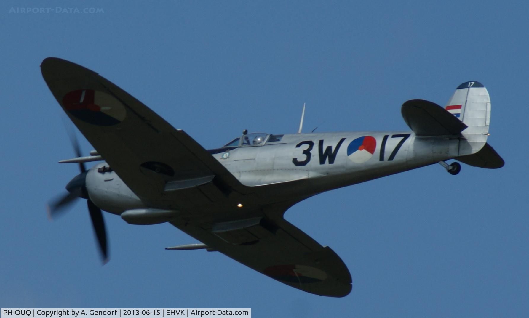 PH-OUQ, 1943 Supermarine 361 Spitfire LF.IXc C/N CBAF.IX.1732, Royal Netherlands Air Force, is displaying during RNLAF open days at Volkel Airbase (EHVK)
