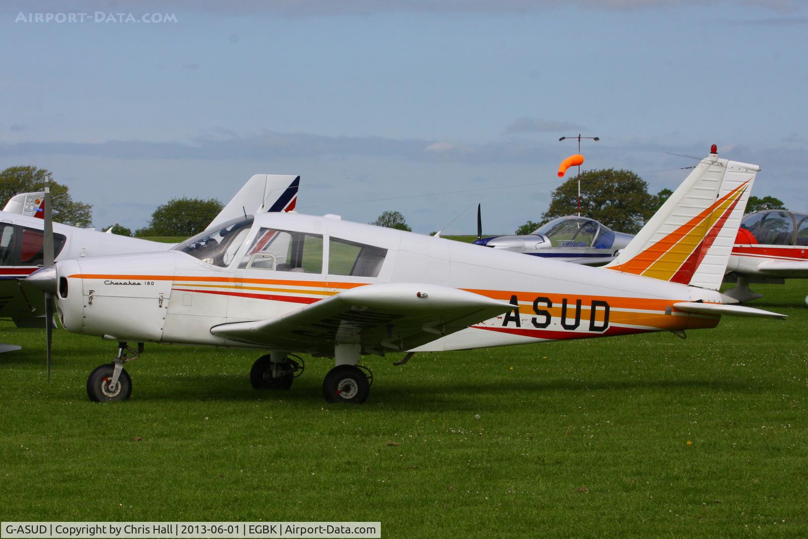 G-ASUD, 1964 Piper PA-28-180 Cherokee C/N 28-1654, at AeroExpo 2013