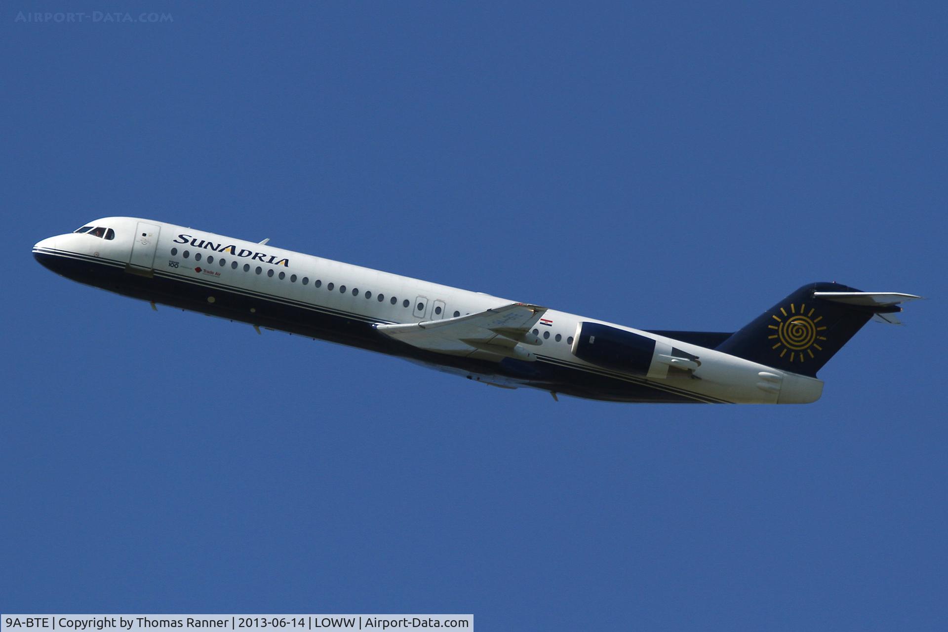 9A-BTE, 1992 Fokker 100 (F-28-0100) C/N 11416, Trade Air Fokker 100