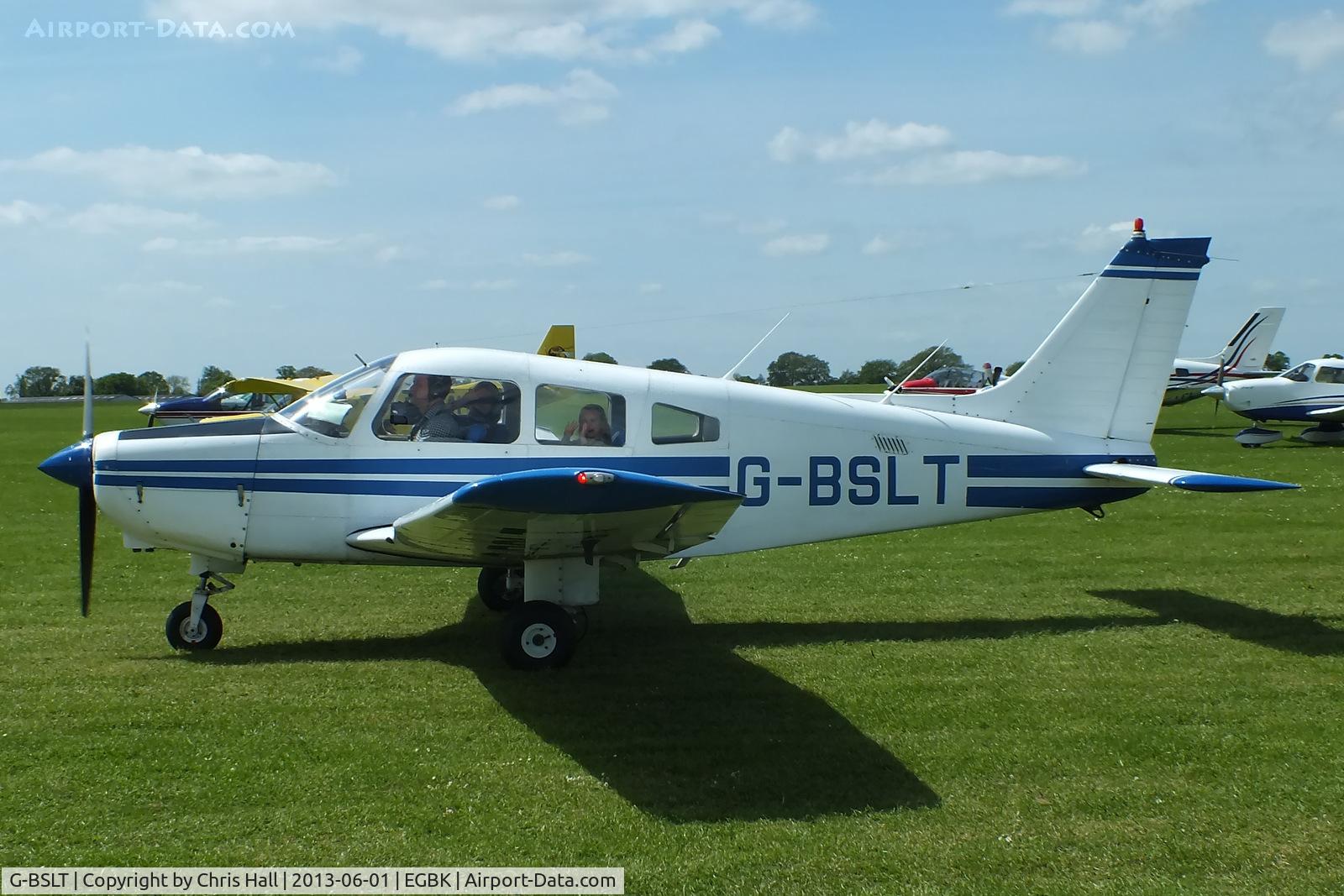 G-BSLT, 1980 Piper PA-28-161 Cherokee Warrior II C/N 28-8016303, at AeroExpo 2013