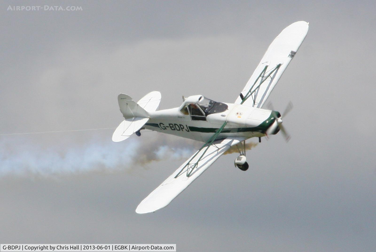 G-BDPJ, 1965 Piper PA-25-235 Pawnee C/N 25-3665, displaying at AeroExpo 2013