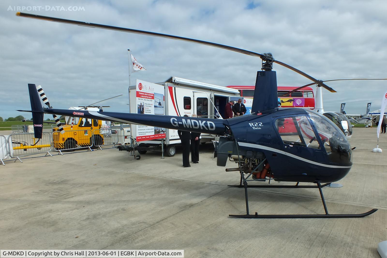 G-MDKD, 1990 Robinson R22 Beta C/N 1247, at AeroExpo 2013